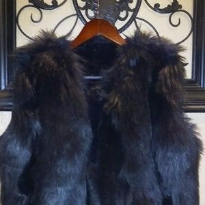 NWT - Black CODE-OS Faux Fur Vest